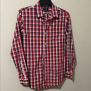 Banana Republic Red and Black Plaid Shirt